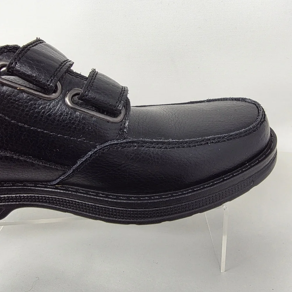 Dr. Scholls Matt Oxford Mens 9.5 Advanced Comfort Black Leather Strap Shoes Good